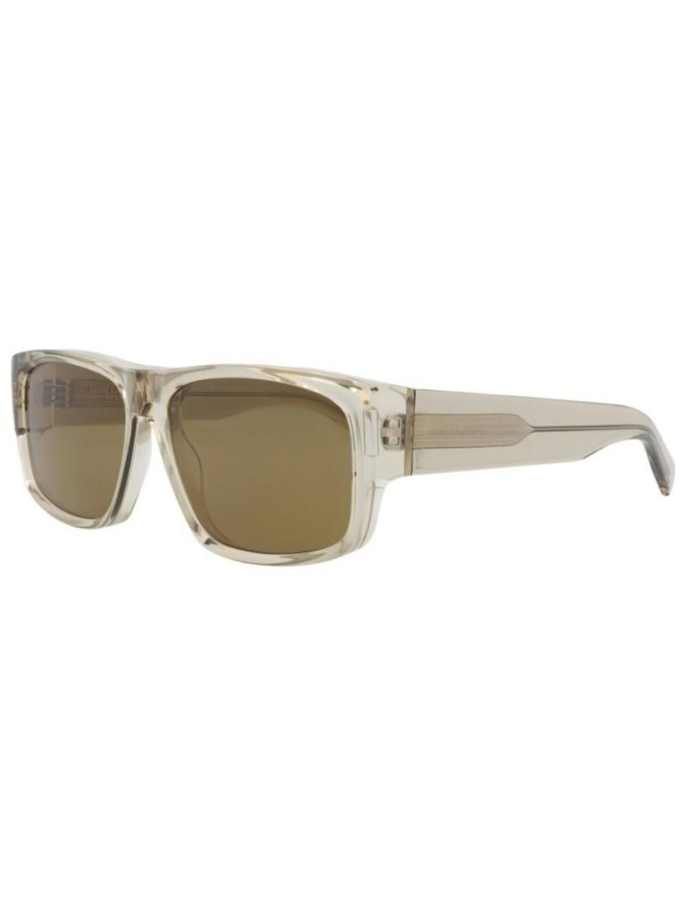 New Saint Laurent Mens Square/Rectangle Beige Beige Brown Fashion Designer Sungl